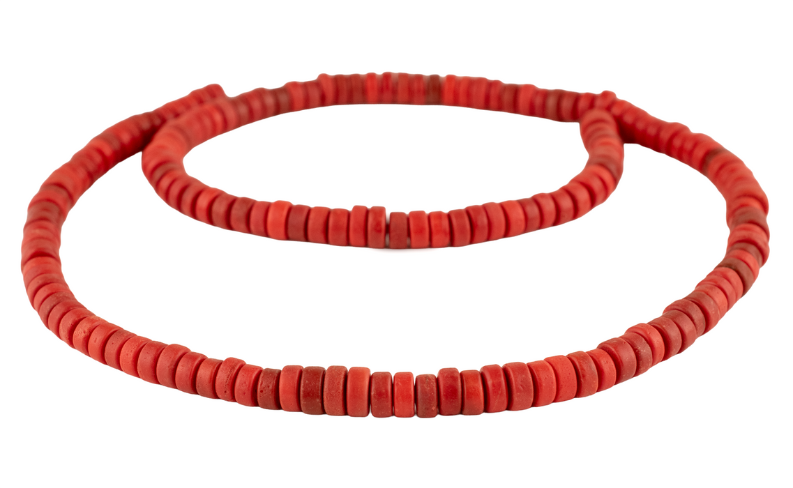 Red Java Glass Button Beads (8mm)