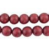 Raspberry Red Round Natural Wood Beads (12mm)