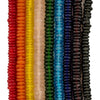 9 Strand Bundle: Rondelle Recycled Glass Beads