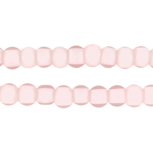 Rose Pink White Heart Beads (8mm)