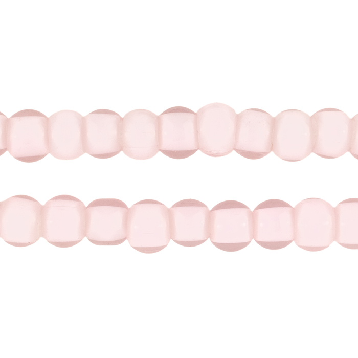 Rose Pink White Heart Beads (8mm)