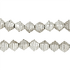 Striped Silver Bicone Beads