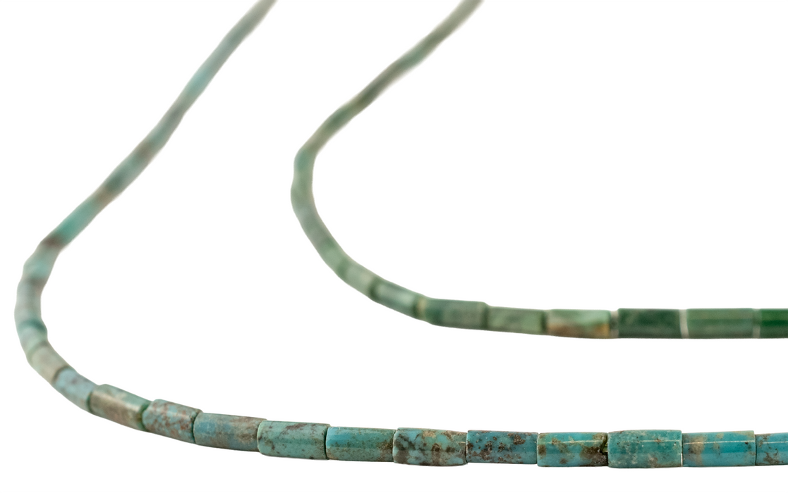 Blue Turquoise Tube Beads (5x2mm)
