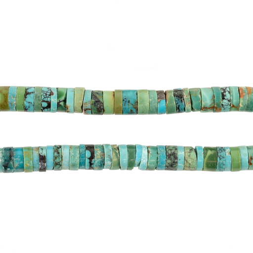 Blue Turquoise Disk Heishi Beads (2x6mm)
