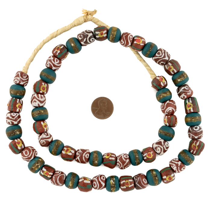 Premium Brown Medley Krobo Beads