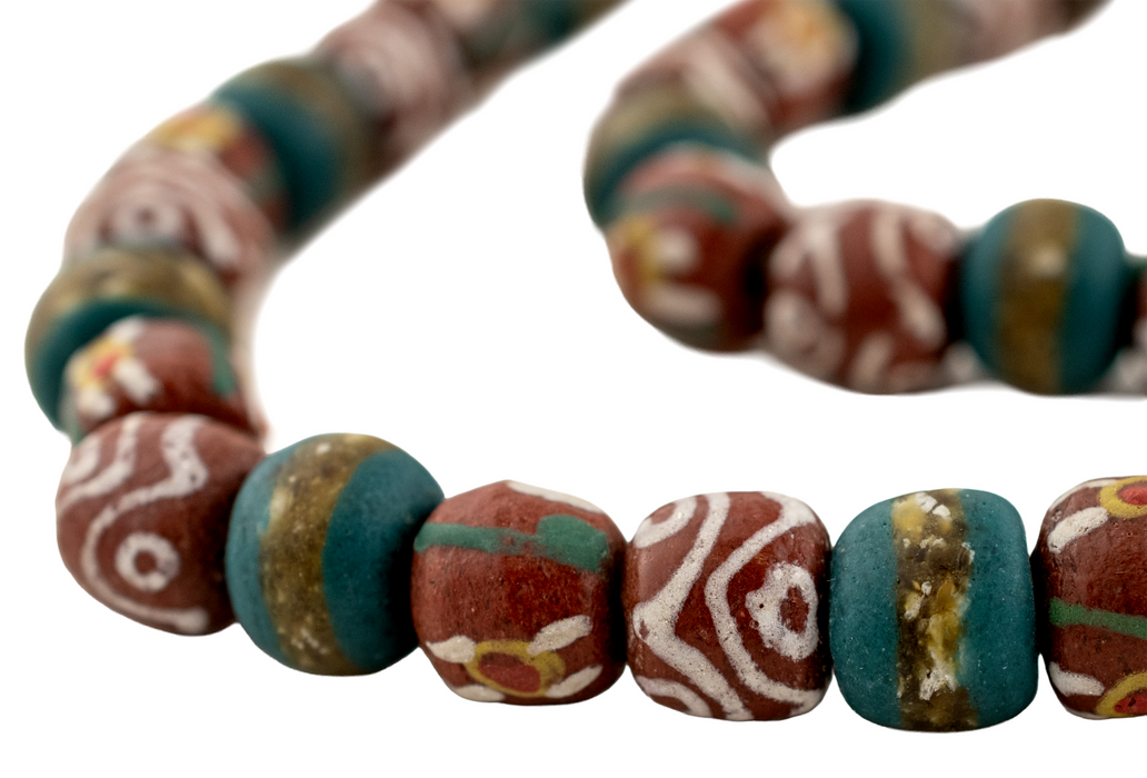 Premium Brown Medley Krobo Beads