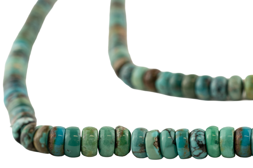Blue Turquoise Rondelle Beads (7mm)