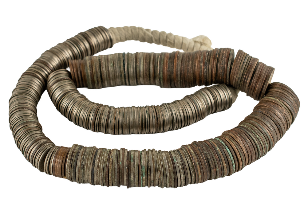 Old West African British Colonial Coin Beads #17678
