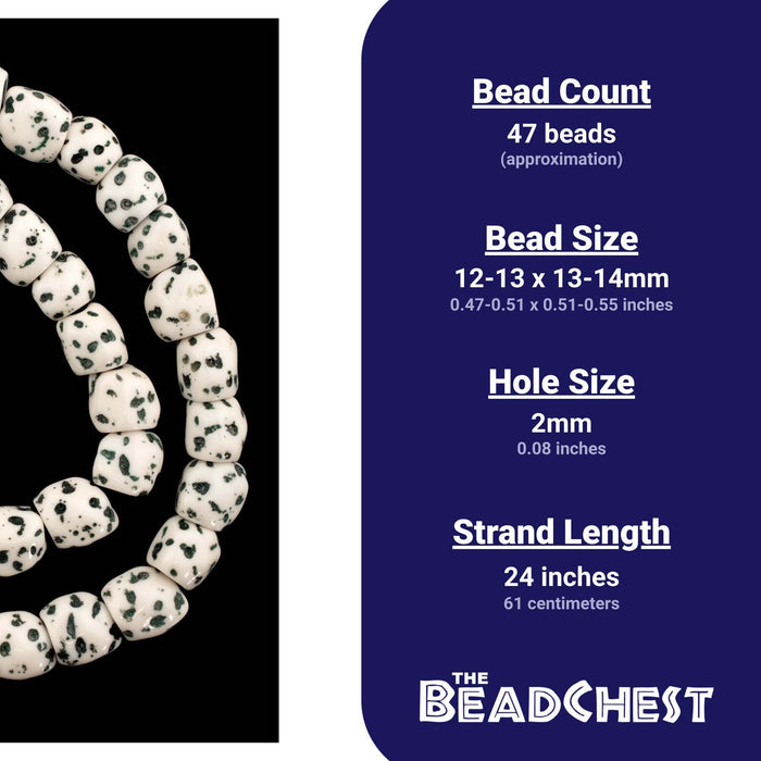 Chestnut White Speckled Resin Nugget Beads