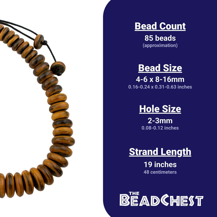 Amber Horn Disk Beads (Graduated)