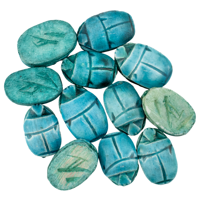 Turquoise Egyptian Scarab Bead (29x18mm)
