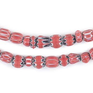 Red Medley Chevron Beads (6-8mm)