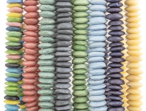 8 Strand Bundle: All Time Favorite Ashanti Saucer Beads - The Bead Chest