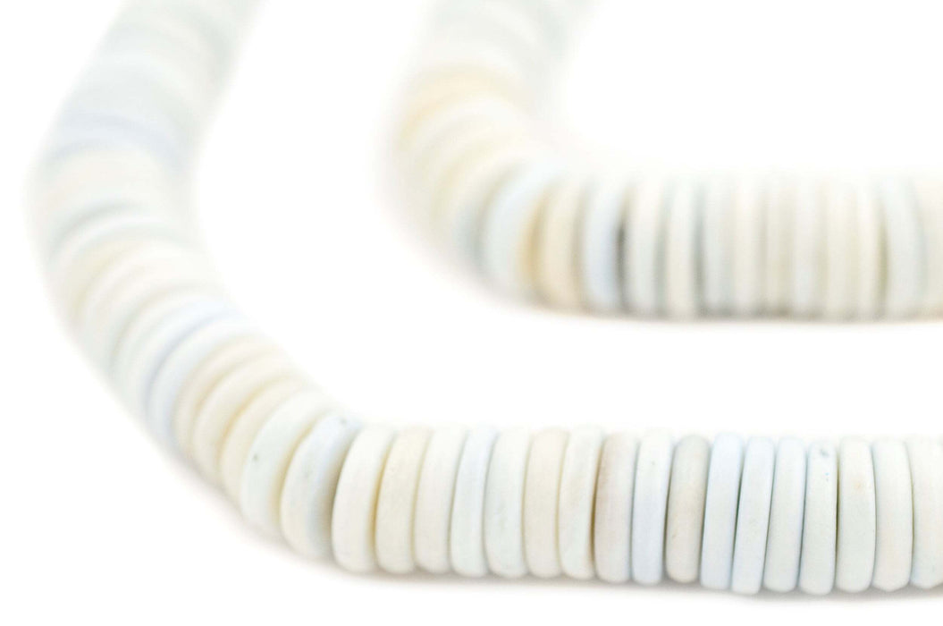Pastel Blue Bone Button Beads (10mm)