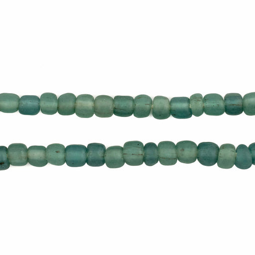 Clear Marine Java Glass Beads