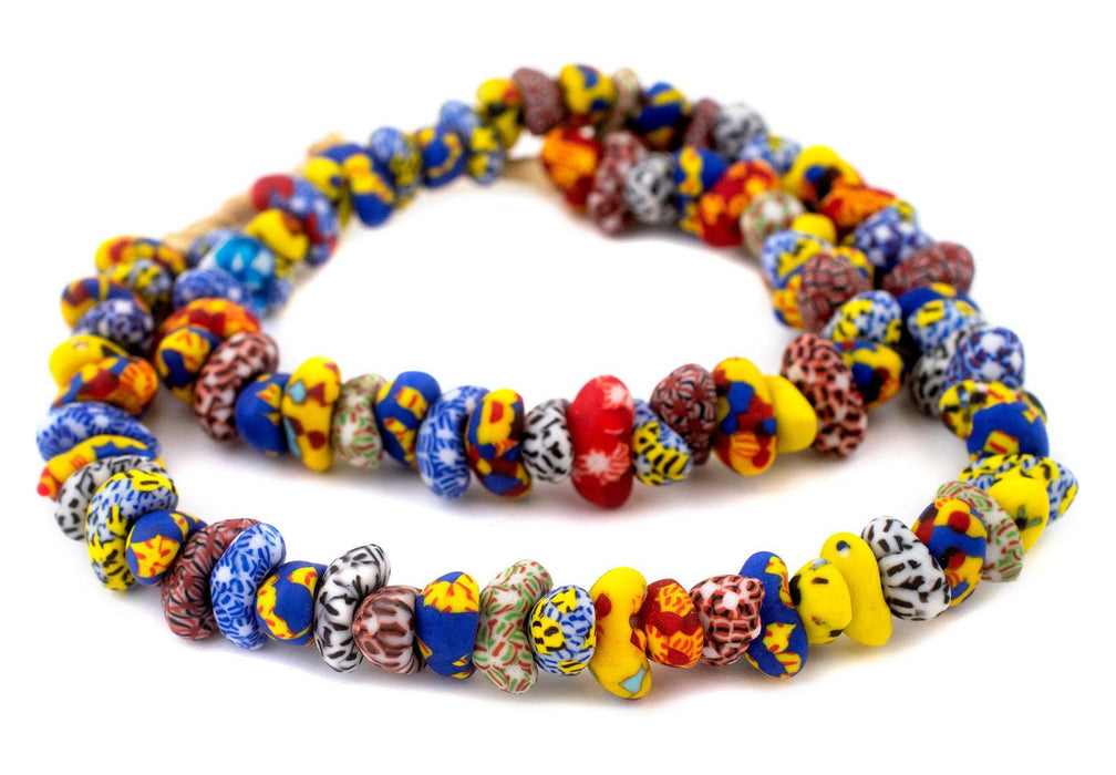 Mixed Interlocking Fused Recycled Glass Beads