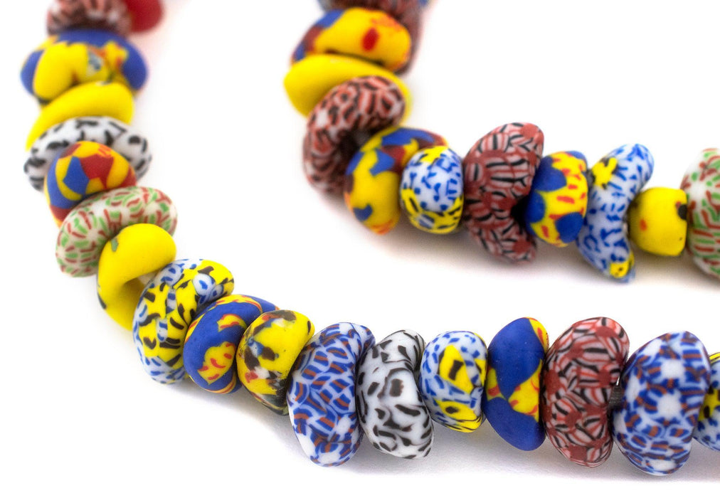 Mixed Interlocking Fused Recycled Glass Beads