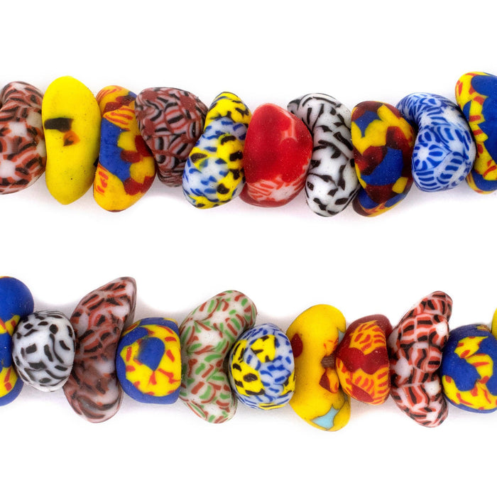 Mixed Interlocking Fused Recycled Glass Beads