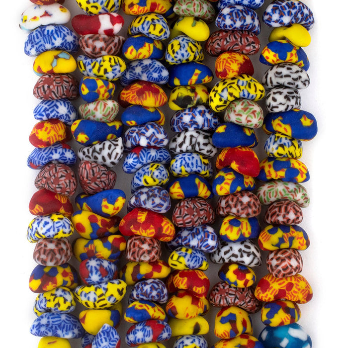 Mixed Interlocking Fused Recycled Glass Beads