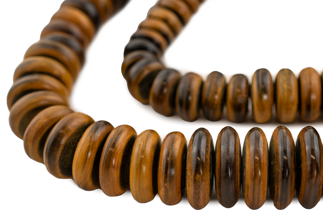Amber Horn Disk Beads (Graduated)