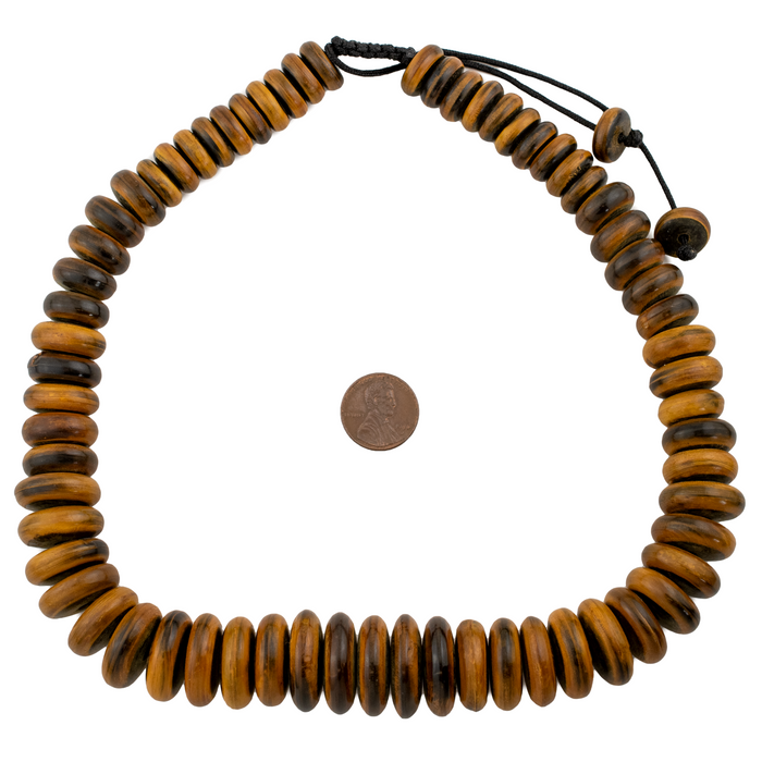 Amber Horn Disk Beads (Graduated)