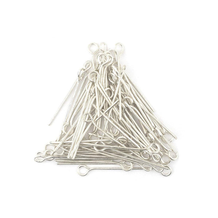 Silver 21 Gauge 1 Inch Eye Pins (Approx 500 pieces) - The Bead Chest
