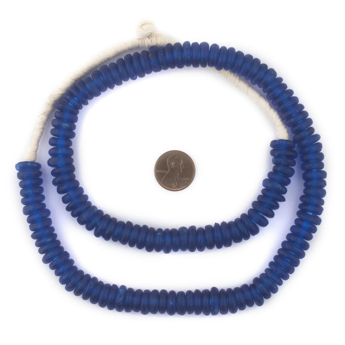 Azul Rondelle Recycled Glass Beads