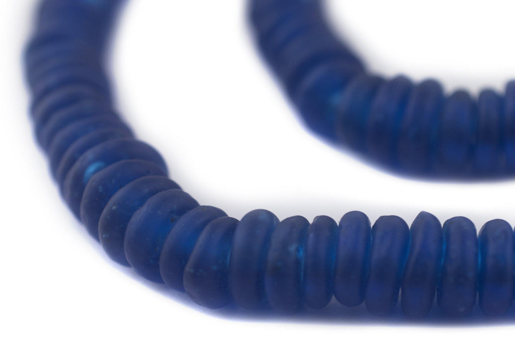 Azul Rondelle Recycled Glass Beads
