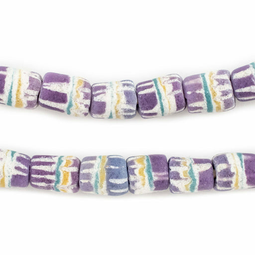 Purple Strawstack Sandcast Beads - The Bead Chest