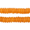 Tangerine Orange Rondelle Recycled Glass Beads