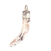 Silver Capped Conch Shell Tooth Pendant (60mm)
