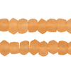 Tangerine Orange Faceted Recycled Java Sea Glass Beads