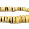 Beige Horn Disk Beads (Graduated)