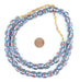 Blue French Cross Krobo Beads - The Bead Chest