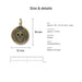 Antiqued brass skull coin charm size and details: 16 x 12 mm pewter, 2.5mm loop hole, made in Europe