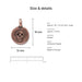 Antiqued copper skull coin charm size and details: 16 x 12 mm pewter, 2.5mm loop hole, made in Europe