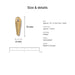 Gold small spike charm size and details: 13 x 4 mm pewter, 1.5mm loop hole, made in Europe