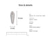 White bronze small spike charm size and details: 13 x 4 mm pewter, 1.5mm loop hole, made in Europe