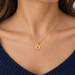 Gold plated Star of David charm on a gold chain necklace, design idea