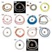 The real strands numbered 35-48, each photographed with a penny for scale: Studio Collection bead sets