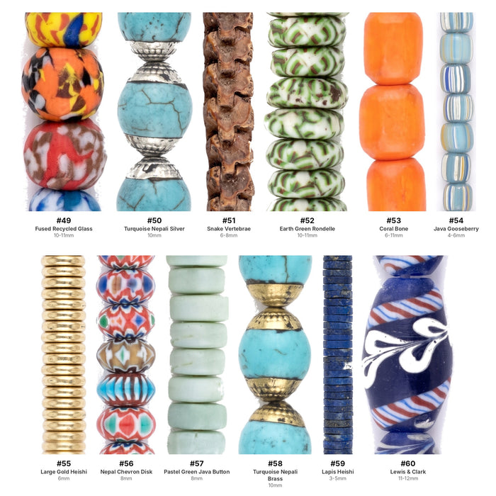 What's included in the Studio Collection bead sets, strands numbered 49-60