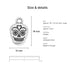 sugar skull charms size details silver