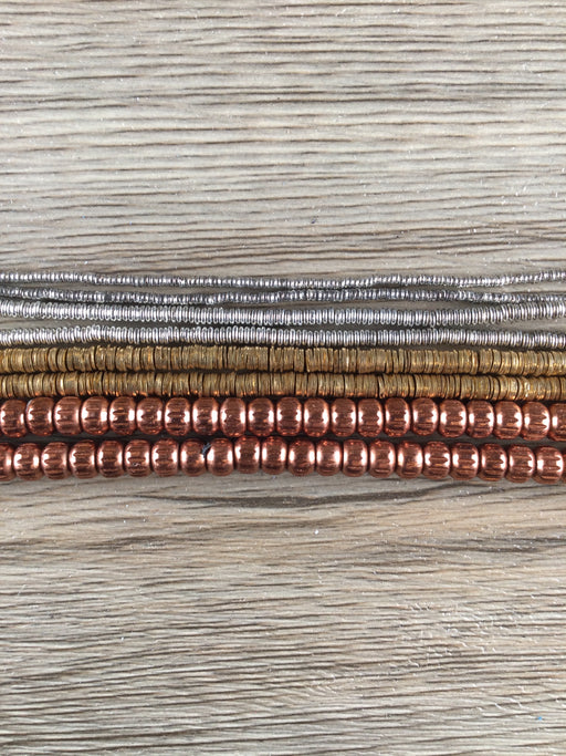 Hidden Gems: Mixed Metal Beads (All Strands Shown)