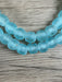 Hidden Gems: Pastel Blue Recycled Glass Beads (14mm)