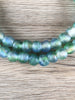 Hidden Gems: Blue Green Swirl Recycled Glass Beads