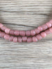 Hidden Gems: Dark Rose Java Glass Beads