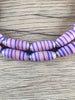 Hidden Gems: Blue & Pink Spiral Java Glass Beads