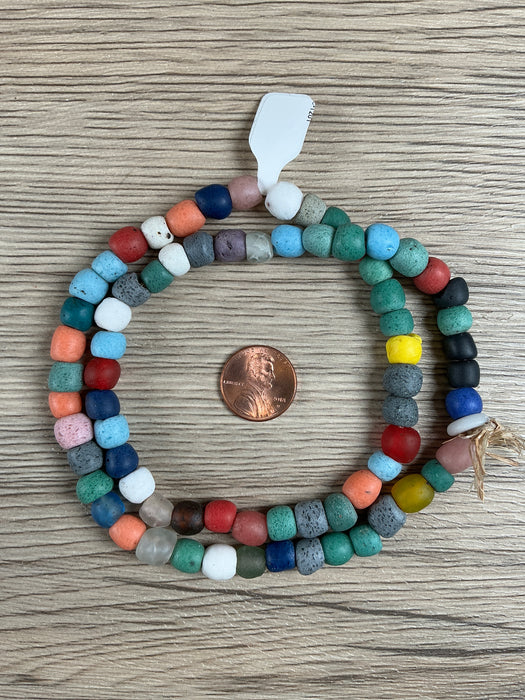 Hidden Gems: Multicolor West African Glass Beads