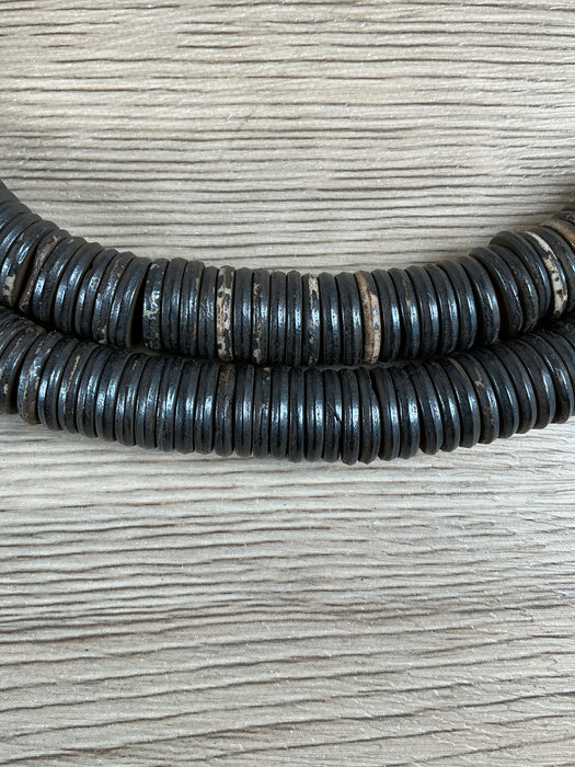 Hidden Gems: Dark Brown Bone Button Beads (14mm)