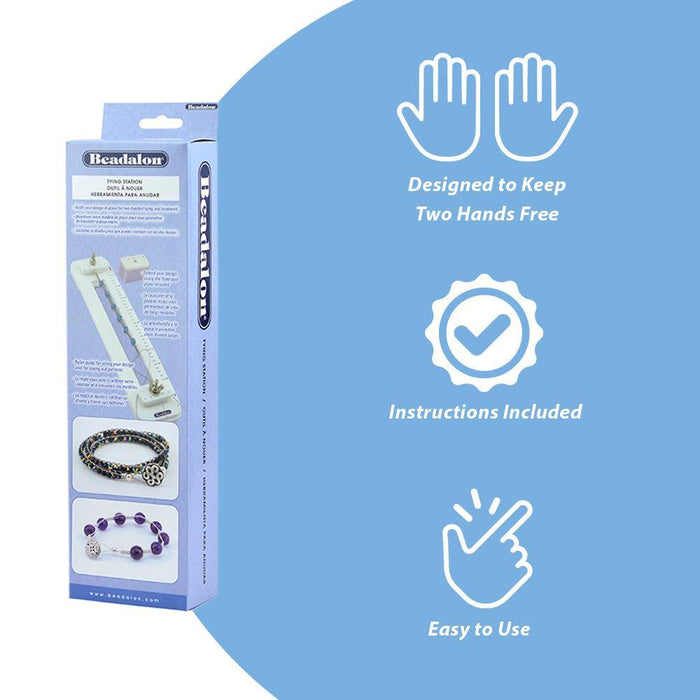 Beadalon Tying Station Acrylic Construction with Extra Foam Attachment